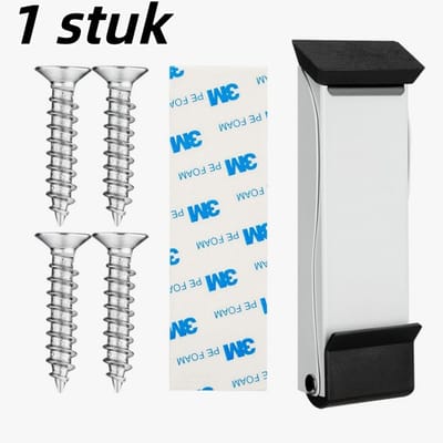 1 stuk - Deurstopper - Deurstopper zonder perforatie, antibotsingsdeurblokkering - wit