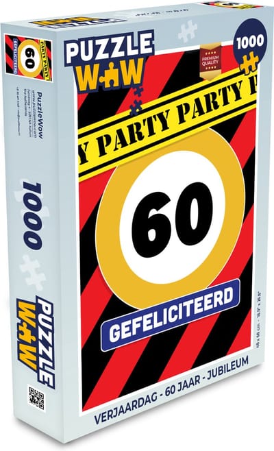Puzzel Verjaardag - 60 Jaar - Jubileum - Legpuzzel - Puzzel 1000 stukjes volwassenen