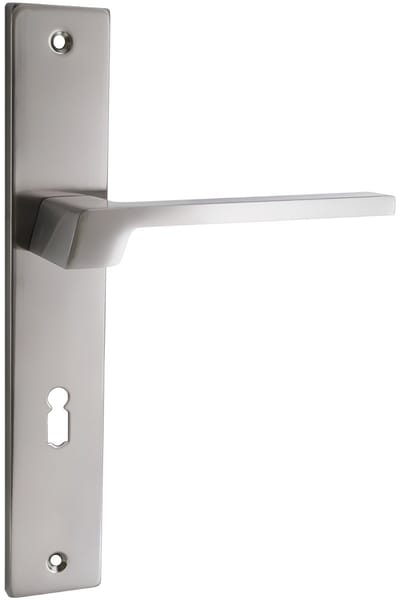 Domino® Deurkrukgarnituur CANTORO - Nikkel - BB- gladde sleutel met Rozette - Deurbeslag van aluminium - Deurklink voor kamerdeur, kantoordeur, kelderdeur en binnendeur