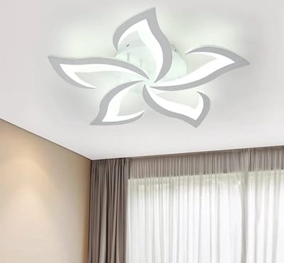 5 Sterren Plafondlamp Wit - Met Afstandsbediening - Smart lamp - Dimbaar Met App - Woonkamerlamp - Moderne lamp - Plafoniere