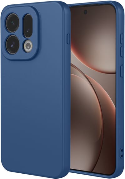 MobyDefend Hoesje - Geschikt voor Oppo Find X9 - Matte Siliconen Backcover - Blauw