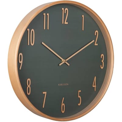 Karlsson Wandklok Gracil - Groen - Ø40cm - Wandklok Scandinavisch