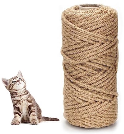 Natuurlijk sisal touw voor krabpalen - 6 mm, 30 meter - Biologisch afbreekbaar henneptouw voor katten en decoratie