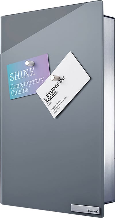 Blomus Velio Sleutelkast en Magneetbord 30 x 20 cm Grijs