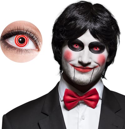 Boland - Paar weeklenzen Spiraal rood - Volwassenen - Halloween en Horror - Halloween contactlenzen - Horror