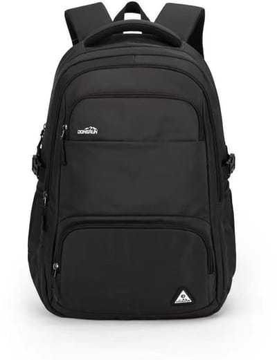 TK-S Rugzak, Zwart en Ruim, 37 Liter, 17,3 inch laptop, drankflesvak. (51x35x21cm)