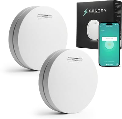 Sentry ONE – Smart Rookmelder 2-Pack – WiFi & App – 10 Jaar Batterij – Slimme & Draadloos Koppelbare Rookmelder / Brandmelder – Rookalarm Set