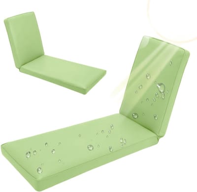 Ligstoelkussen - Tuinkussen Lounger - Buiten Ontspannen - Waterdichte Hoes - 193 x 56 cm - Mintgroen