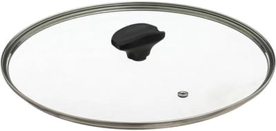 Glazen Deksel - Kookdeksel Pan - Koken en Bakken - Eenvoudige Sluiting - 30 cm Diameter - Transparant