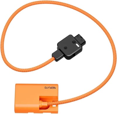Voedingskabel Camera - Dummy Batterij Kabel - Langdurig Filmen - 180 Graden Draaibaar - 55 cm - Zwart