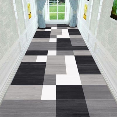 Tapis de couloir géométrique, long tapis de décoration pour la maison, pour salon, hôtel, couloir, cuisine, antidérapant 60x100cm