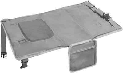 Reisbedje Kinderen - Vliegtuig Stoelverlenger - Comfortabel Reizen - Omvormbaar Tot Tas - 76x43 cm - Grijs