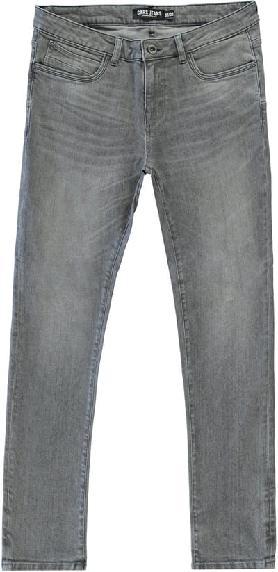 Cars grijze heren jeans   Stonewash wassing   Slim Fit   5-Pocket zakken   Knoop- en ritssluiting   Regular waist Grijs 36/32