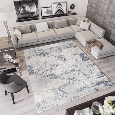 Tapiso Troya Vloerkleed Woonkamer Slaapkamer Grijs Licht Stijlvol Design Eyecatcher Interieur Woonsfeer Modern Trendy Duurzaam Hoogwaardig Tapijt Maat - 160x220