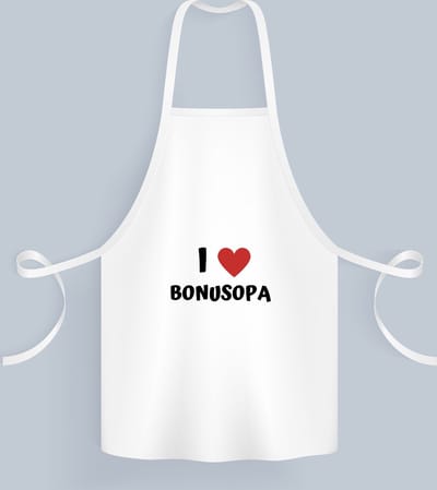 Akyol - i love bonusopa Keukenschort - Opa - de liefste bonusopa - verjaardag - cadeautje voor opa - opa artikelen - kado - geschenk - 82 bij 71 cm