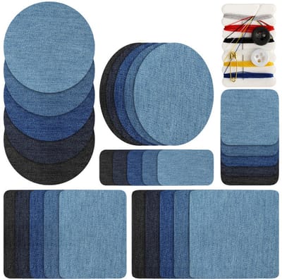 Opstrijkbare reparatiepatches voor jeans 30 stuks
