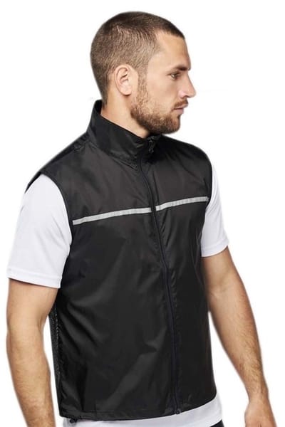Hardloop / running reflecterend sport vest - bodywamer - zwart - Reflecterende sportkleding - Veiligheidvesten S