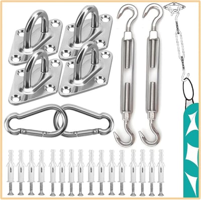 Dailygoods - Luifelmontageset - 304 Roestvrijstalen Accessoires voor Zonnezeilen