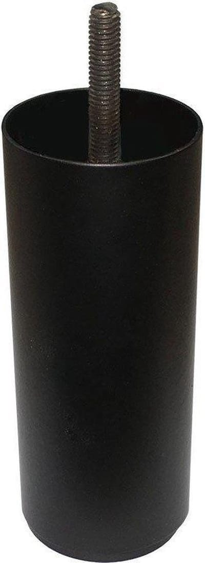 FLE - Stalen meubelpoot zwart rond ø 6 cm en hoogte 12 cm (M8)
