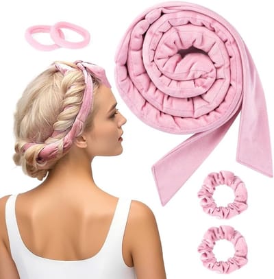 Zachte Haarrollers voor Krullen zonder Hitte, Set van 5 Stuks voor Nachtelijke Styling, Perfect voor Lang en Kort Golvend Haar