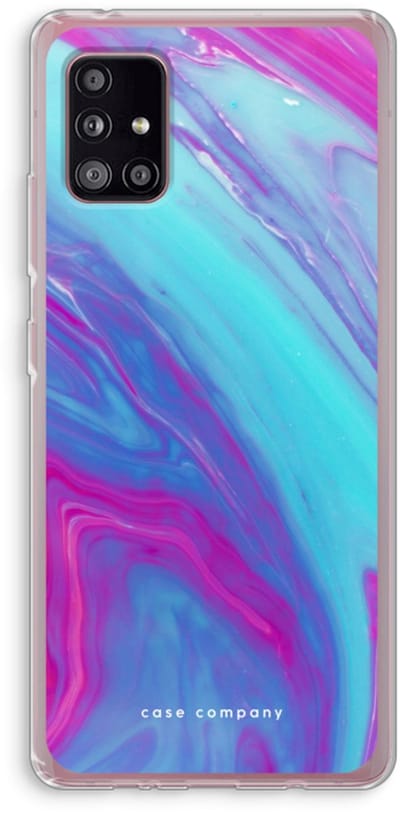 Case Company® - Hoesje geschikt voor Samsung Galaxy A51 5G hoesje - Zweverige regenboog - Soft Cover Telefoonhoesje - Bescherming aan alle Kanten en Schermrand