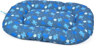 Duvo+ de smurfen ovaal kussen doorstikt 81x55x8cm blauw