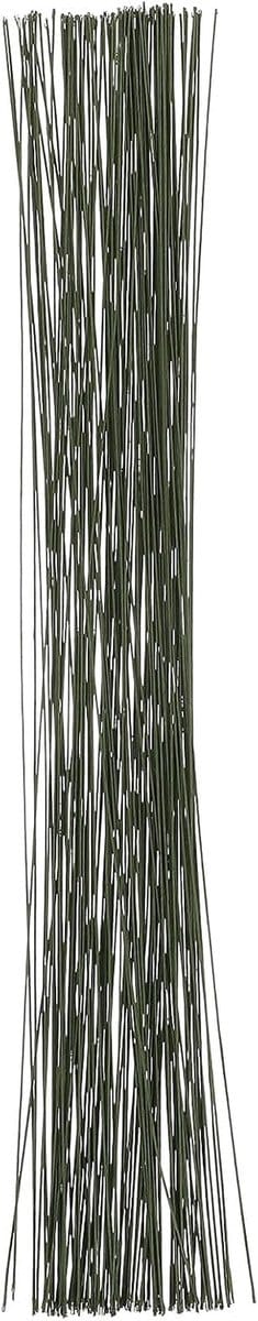 Bloemendraad Set - Knutseldraad Krans - Bloemstukken Maken - Stevige Papierwikkeling - 100 stuks 40 cm - Olijfgroen