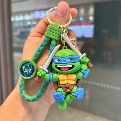 Teenage Mutant Ninja Turtles Sleutelhanger Raphael Donatello Cartoon Model Poppetje Sleutelhanger Auto Sleutel Tas Hanger Ornament Fans Cadeau green