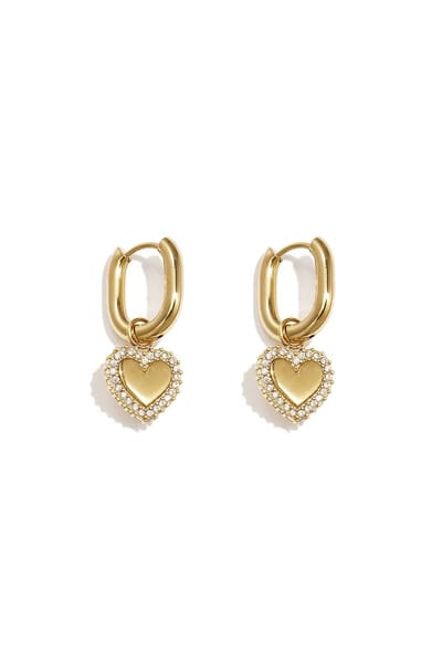 Lovely oorbellen met een glamour randje goud