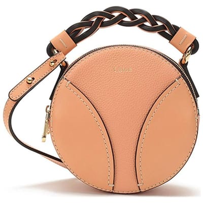 Sac Mini Rond en Cuir Chloe Daria Sacs à Main pour Femmes Pêche-Orange CHC21SP200C626I1 Basic Set (Bag+Dust Bag) beige