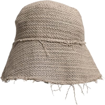 Linnen Bucket Hat met Versleten Detail