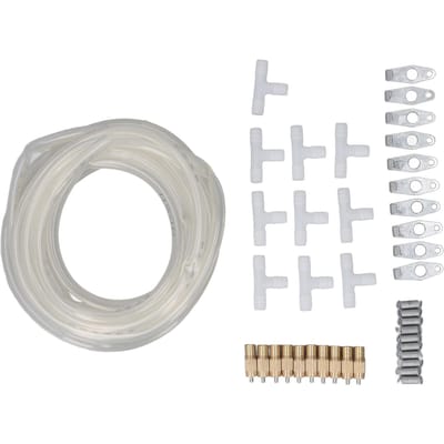 Konijnen Waternippel Drinker met Transparante 0.3in 16.4ft Slang Volledig Koper Eenvoudig te Installeren Automatisch white