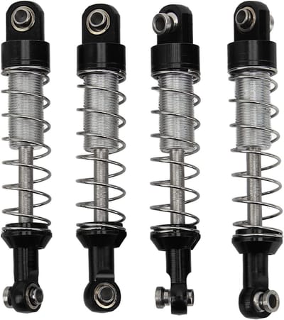 Shock Absorber 60mm Aluminium voor RC Auto's - 2 Paar Schokdempers voor WPL C14 C24 MN D90 99S Modellen - Upgrade Onderdelen voor Verbeterde Prestaties en Stabiliteit