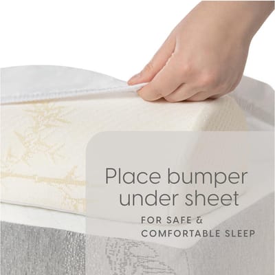 Traagschuim Bedbumper - Veiligheidssteun Ledikant/Peuterbed - Antislip Hypoallergene Wasbare Hoes - Peuters Kinderen Volwassenen Senioren .