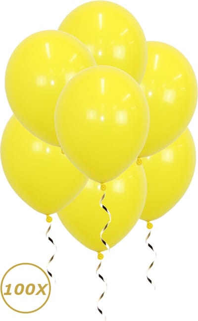 Gele Helium Ballonnen Verjaardag Versiering Feest Versiering Ballon Geel Decoratie - 100 Stuks