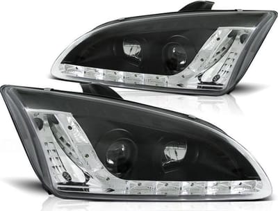 Koplampen met parkeerlicht FORD FOCUS II 09 04-01 08 ZWART