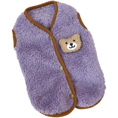 Gilet polaire pour animaux de compagnie, cardigan d'hiver chaud pour chien, veste respirante pour chiot, manteau pour petit chien, chat, costume de bouledogue français, chihuahua XS