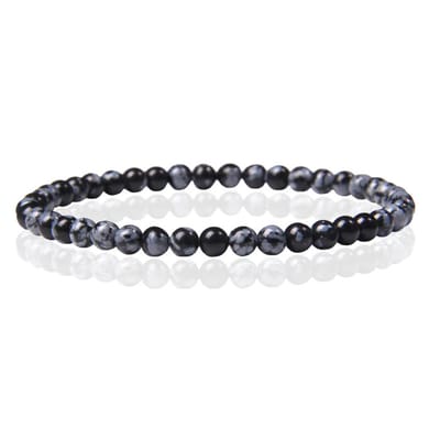 Memphis Natuursteen Armband - 4mm Snowflake