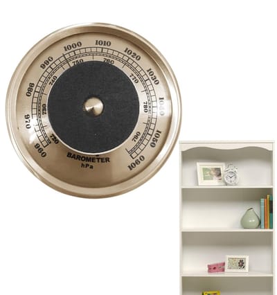 Barometer Weerstation - Luchtdruk Meter - Weersvoorspelling Binnen - 3-in-1 Functie - 70 mm Diameter