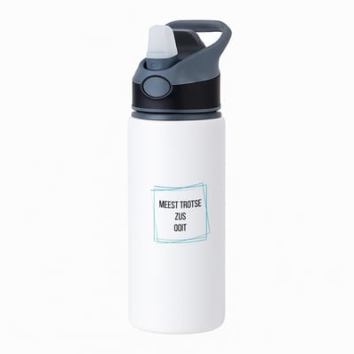 Hacebo® - meest trotse zus ooit waterfles met rietje zwart - Zus - trotse zus - verjaardagscadeau - verjaardag - cadeau - cadeautje voor zus - zus artikelen - kado - geschenk - gift - water fles - 650ML
