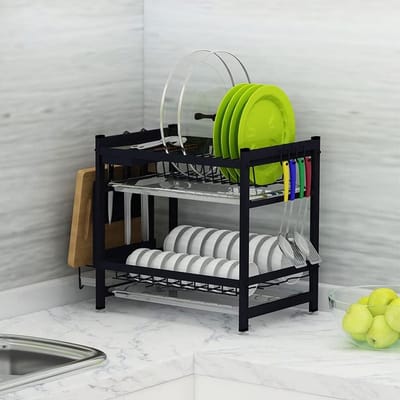 Keuken Opbergrek - Afdruiprek RVS - Keuken Ordenen - Multifunctioneel Ontwerp - Niet gespecificeerd - Zwart