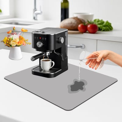 Dailygoods- Afdruipmat Antislip - 50 x 40 cm - Sneldrogend - Absorberend - Koffiemachine - Keuken/Café - Koffiemat