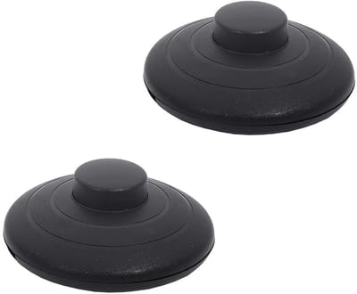 Ronde Voetenschakelaar Set van 2, Schroef Socket Voet Schakelaar voor Tafellampen, Vloerlampen en Keukenlampen, Veilig en Duurzaam (Zwart)