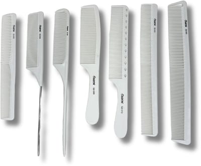 Guardian Beauty Kamset - Carbon Kam - 7 stuks - Haarstylingtools - Wit