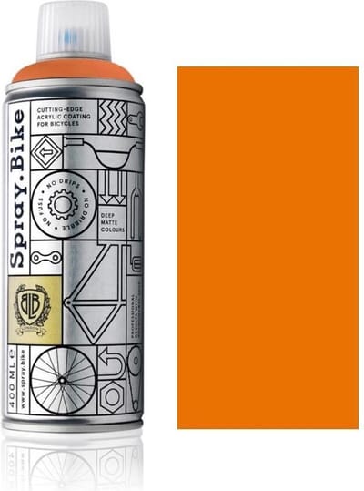 Spray.Bike Oranje Fietsverf - Historic Collection 400ml Fiets Verf - Poedercoating voor fiets frames, ontworpen voor zowel amateur- als professioneel gebruik
