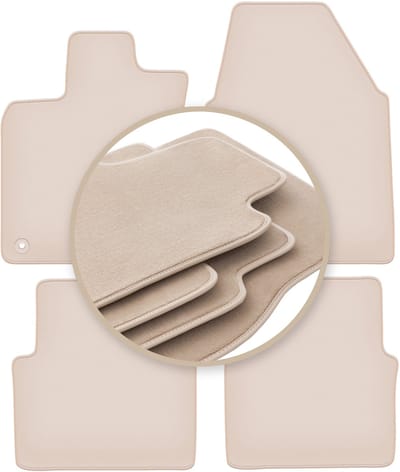PREMIUM beige matten voor: Nissan Qashqai I J10 (brede) crossover 2007-2013