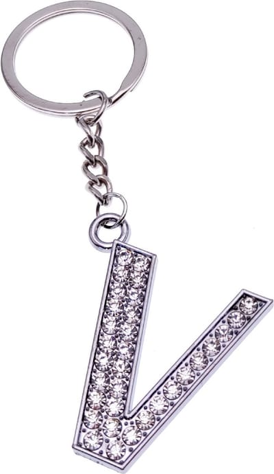 Sleutelhanger Diamant Letter - V