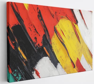 Saammp Canvas Schilderij - Grof - Kleurijk - Abstract - 30x20 - Foto op canvas - Wanddecoratie - Muurdecoratie Woonkamer - Slaapkamer decoratie - Canvas Print