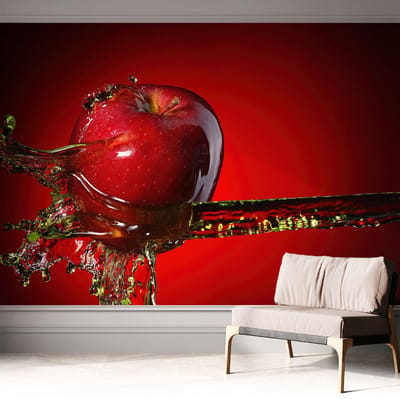 Coloray Zelfklevend Behang - Sappige energie Zelfklevend fotobehang - 312x250 cm - Rood Zelfklevend Behang - Voor de keuken, woonkamer en kantoor - Herpositioneerbaar - Stickerbehang op rol