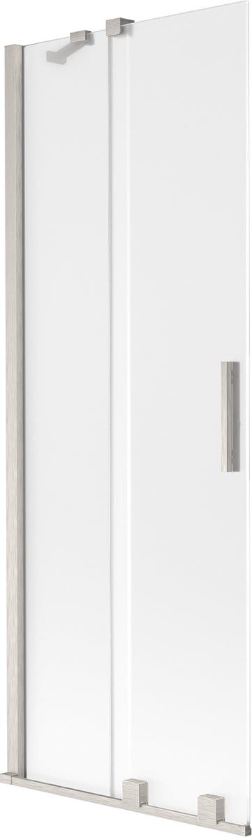 Mexen Velar tweedelige verschuifbare badwand 70 x 150 cm, ijsvorming, geborsteld nikkel - 896-070-000-31-97